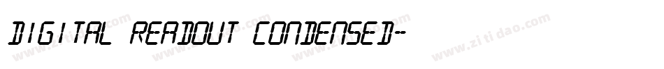 Digital Readout Condensed字体转换